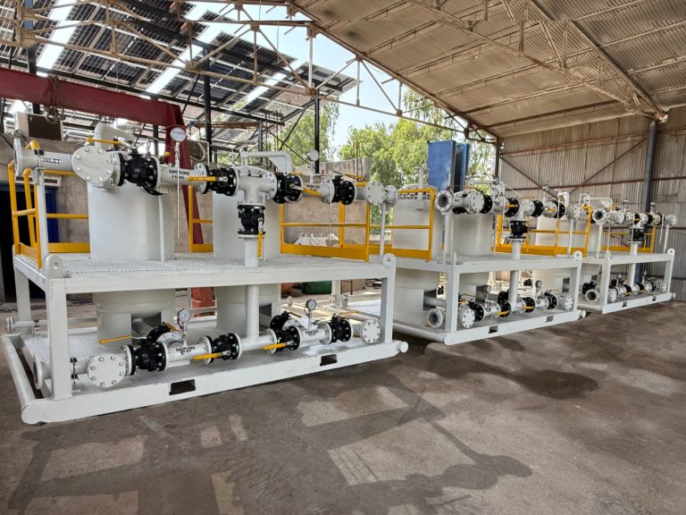 High-capacity dual pod filtration units engineered for industrial fluid processing and heavy-duty filtration operations.
